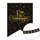Pop the Champagne Vimpelguirlande Sort/Guld