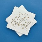 Eid Mubarak Servietter Hvid/Guld