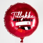 Rund Tillykke Med Huen Folieballon Rød