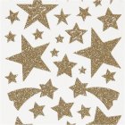 Stjerne Glitter Klistermærker Guld