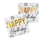 Happy Birthday Servietter Guld