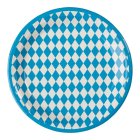 Oktoberfest Paptallerkener Blå/Hvid