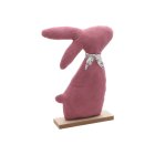 Velour Stående Påskehare Rosa