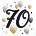 70 Års Balloner Servietter