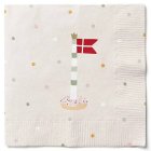 Dannebrog Flag Servietter Grå