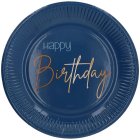 Happy Birthday Paptallerkener Mørkeblå