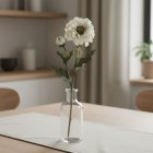 Kunstig Zinnia Frøkenhat Blomst Hvid