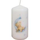 Bamse Bloklys Hvid/Lyseblå