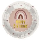 Happy Birthday Folieballon Regnbue Lyserød