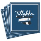 Tillykke Med Huen Servietter Blå