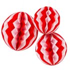 Julepynt Honeycomb Ornament Rød/Hvid