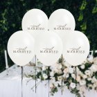 Just Married Latexballoner Hvid