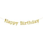 Bogstav Guirlande Happy Birthday Glossy Matt Black
