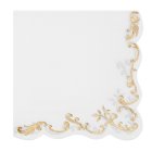 Ornament Servietter Guld/Hvid