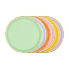 Guldkant Tallerkener Pastel Mix