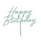 Happy Birthday Akryl Kagetopper Mat Grøn