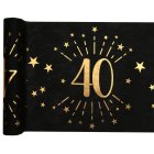 40 Års Bordløber Guld/Sort