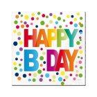 Happy B Day Servietter