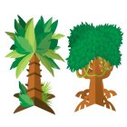 Jungle 3D Borddekorationer