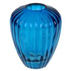 Oval Glasvase Marineblå