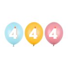 4 Års Fødselsdag Latexballoner