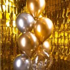 Glamour Ballonbuket Guld/Sølv