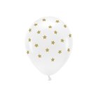 Basic Stjerne Balloner Hvid/Guld