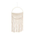 Rund Macrame Vægdekoration Hvid
