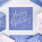 Happy Birthday Servietter Marineblå