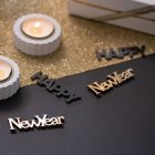Happy New Year Træ Konfetti