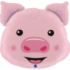 Gris Hoved Folieballon