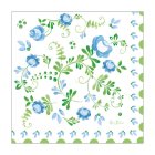 Blomster Frokostservietter Blå/Grøn