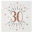 30 Års Konfetti Servietter Rosaguld