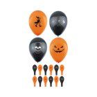 Halloween Balloner Med Motiver Orange/Sort