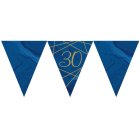 30 Års Navy & Gold Flagbanner