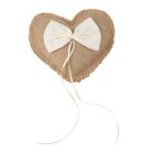 Hjerte Ringbærerpude Jute Creme
