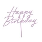 Happy Birthday Akryl Kagetopper Mat Lilla