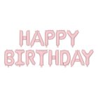 Happy Birthday Folieballoner Lyserød
