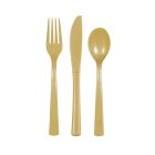Plastik Bestik Guld