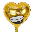 Grattis Till Studenten Folieballon Guld