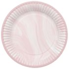 Marmor Paptallerkener Lyserød