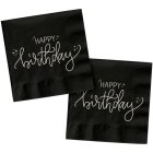 Happy Birthday Servietter Sort