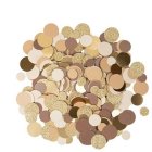 Rund Konfetti Camel/Guld