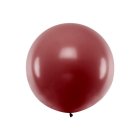 Stor Rund Ballon Pastel Burgundy
