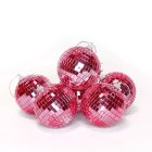Diskokugler Hot Pink 8 cm