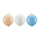 Linking Balloner Blå/Hvid/Beige
