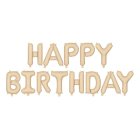 Happy Birthday Folieballoner Beige