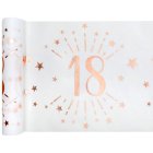 18 Års Bordløber Hvid/Rosaguld