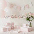 Baby Girl Guirlande Lyserød
