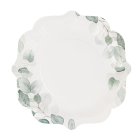 Botaniske Blade Paptallerkener Hvid/Grøn